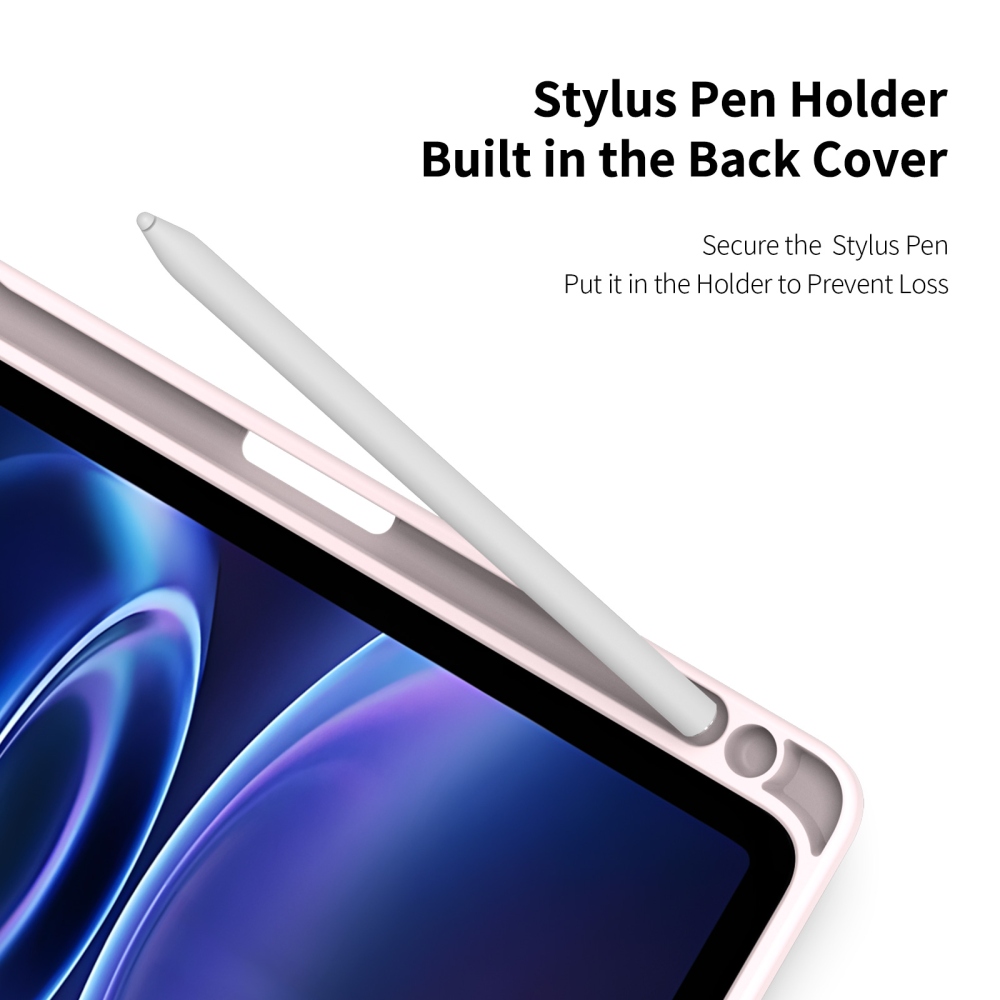 DUX okos, zárható tok a Xiaomi Redmi Pad 2 9,7-es táblagéphez – rózsaszín
