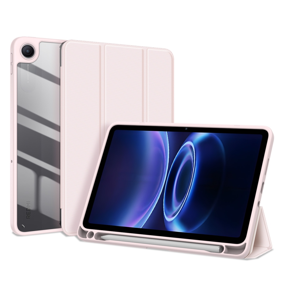 DUX okos, zárható tok a Xiaomi Redmi Pad 2 9,7-es táblagéphez – rózsaszín