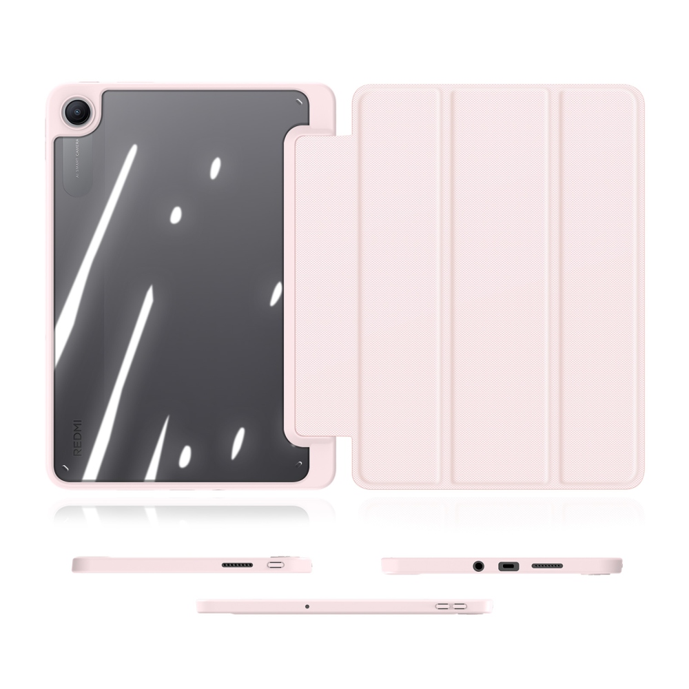 DUX okos, zárható tok a Xiaomi Redmi Pad 2 9,7-es táblagéphez – rózsaszín