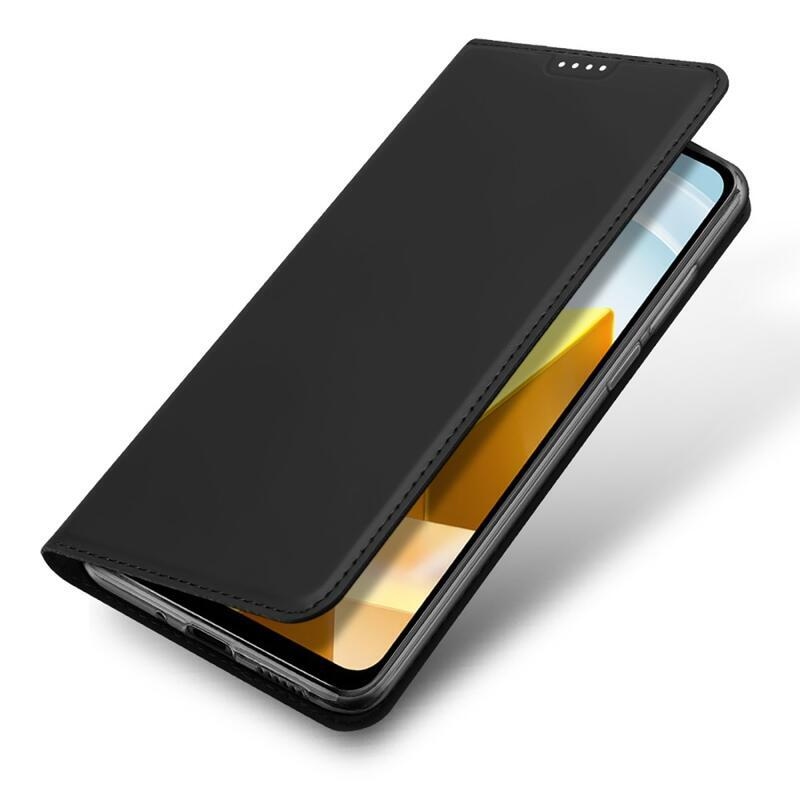 DUX elegáns PU bőr tok Xiaomi Poco M5-hez - fekete
