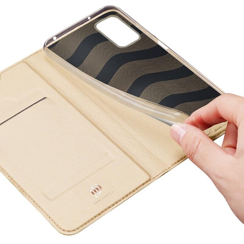 DUX elegáns PU bőr tok a Xiaomi Poco M5 készülékhez - arany színben