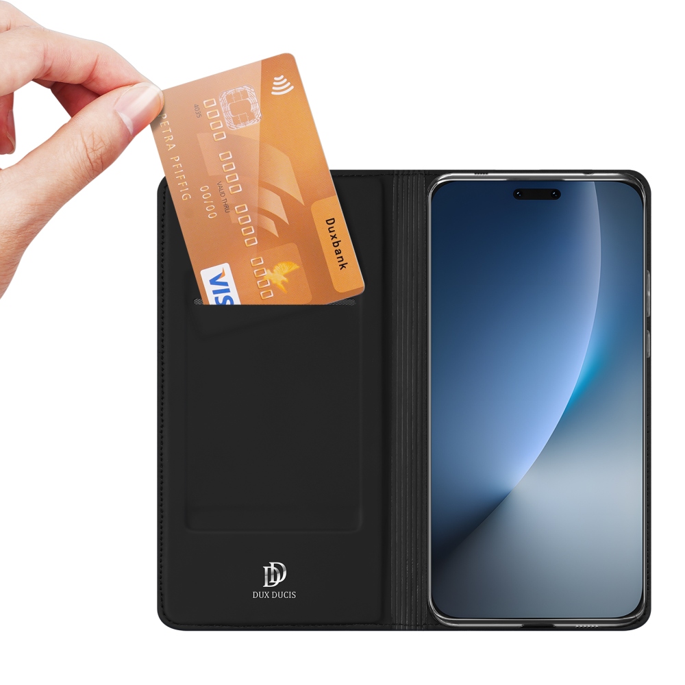 DUX könyvtáska Honor Magic 8 Pro 5G készülékhez - fekete