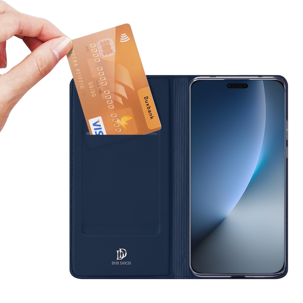 DUX könyvtáska Honor Magic 8 Pro 5G készülékhez - sötétkék