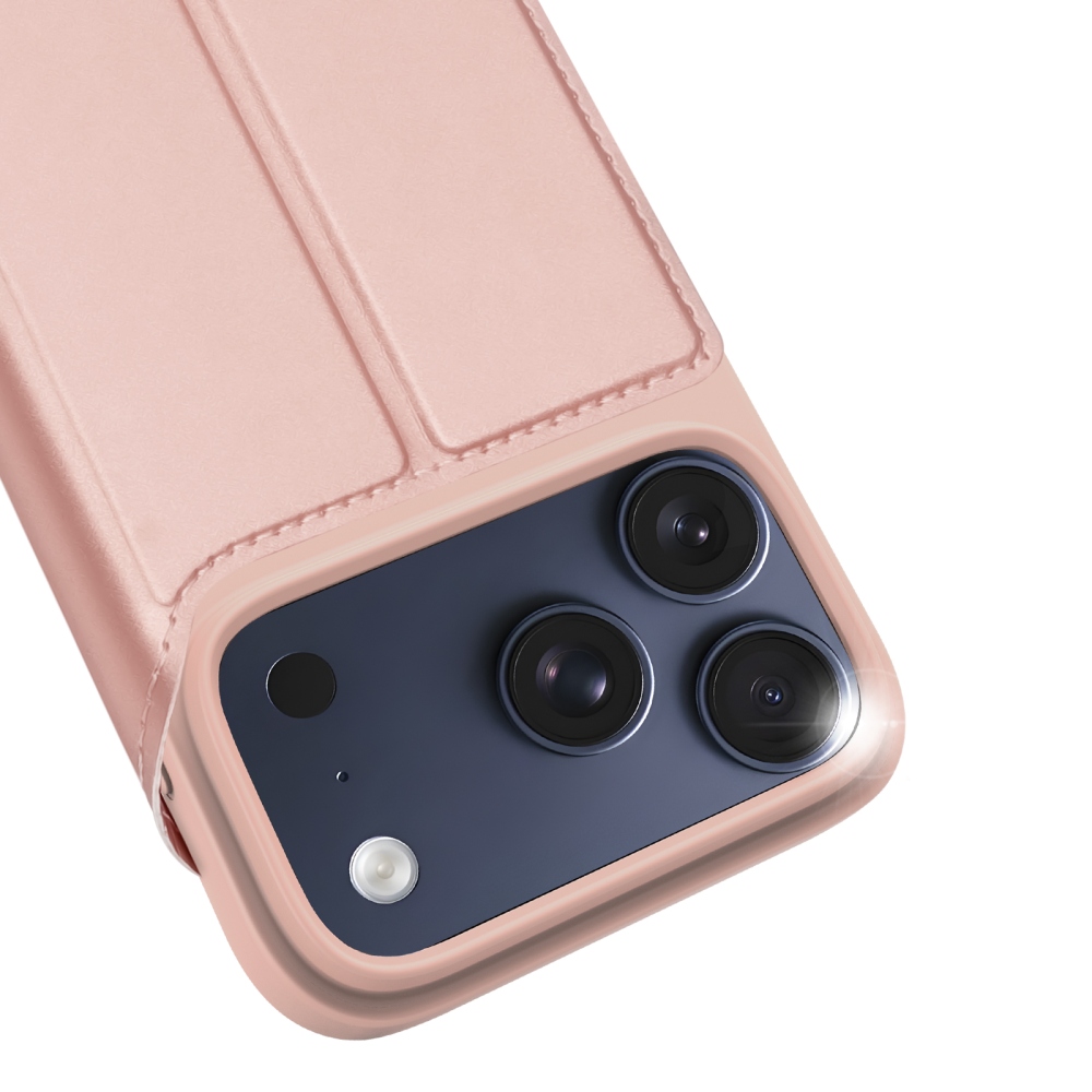 DUX könyvformájú tok iPhone 18 Pro Max/17 Pro Max készülékekhez – rózsaszín