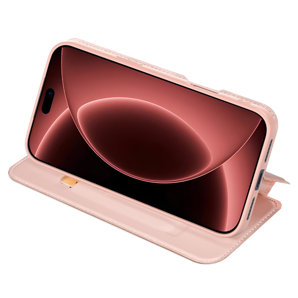 DUX könyvformájú tok iPhone 18 Pro Max/17 Pro Max készülékekhez – rózsaszín