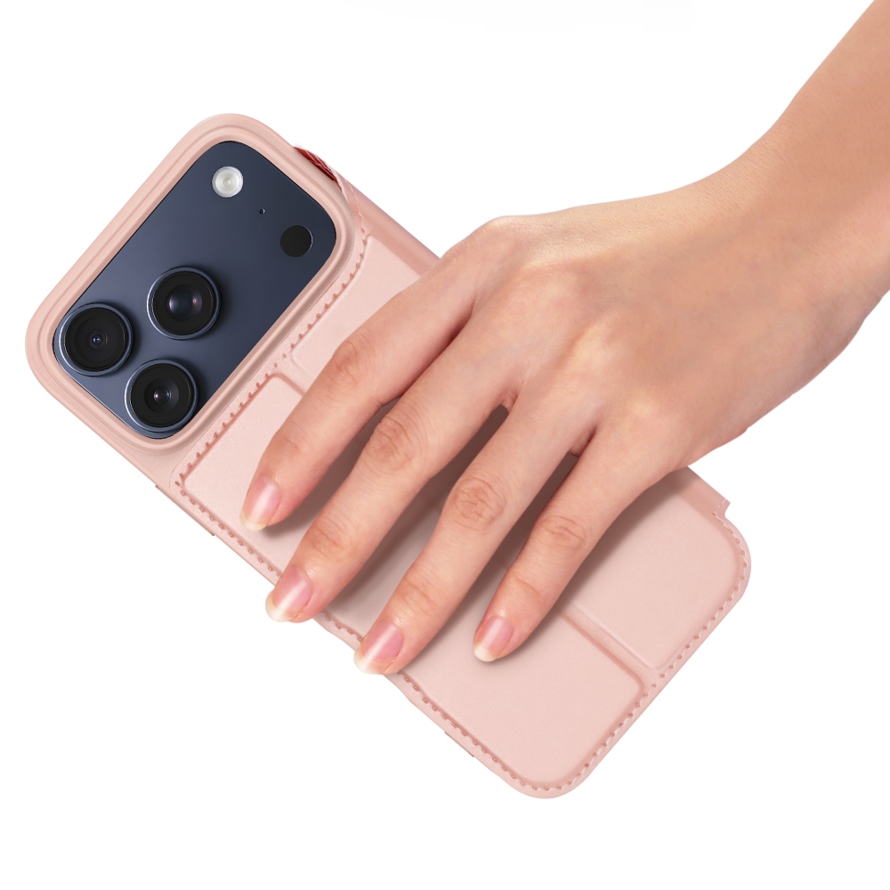 DUX könyvformájú tok iPhone 18 Pro Max/17 Pro Max készülékekhez – rózsaszín