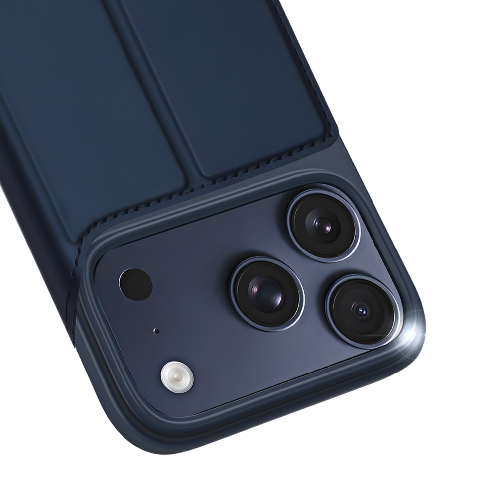DUX könyvformájú tok iPhone 18 Pro Max/17 Pro Max-hoz – sötétkék