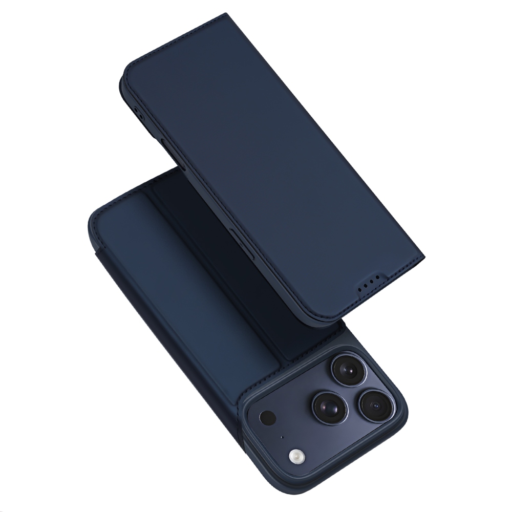 DUX könyvformájú tok iPhone 18 Pro Max/17 Pro Max-hoz – sötétkék