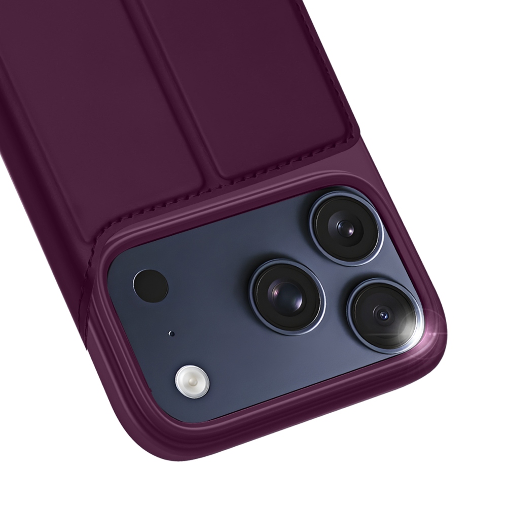 DUX könyvformájú tok iPhone 18 Pro Max/17 Pro Max-hoz – bordó