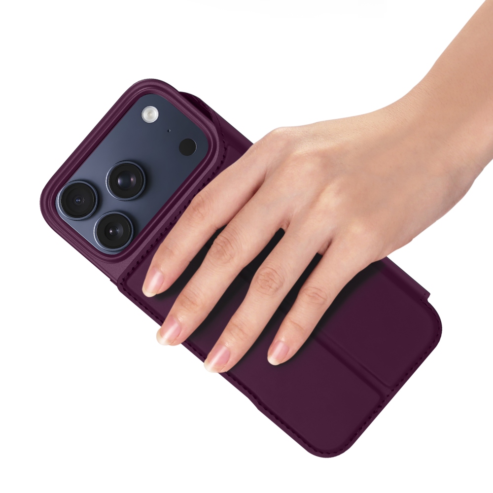 DUX könyvformájú tok iPhone 18 Pro Max/17 Pro Max-hoz – bordó