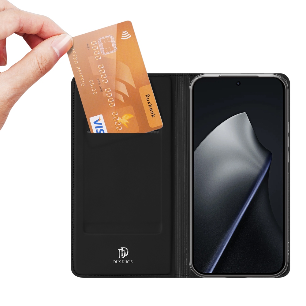 DUX könyvtáska Xiaomi 17T-hez - fekete