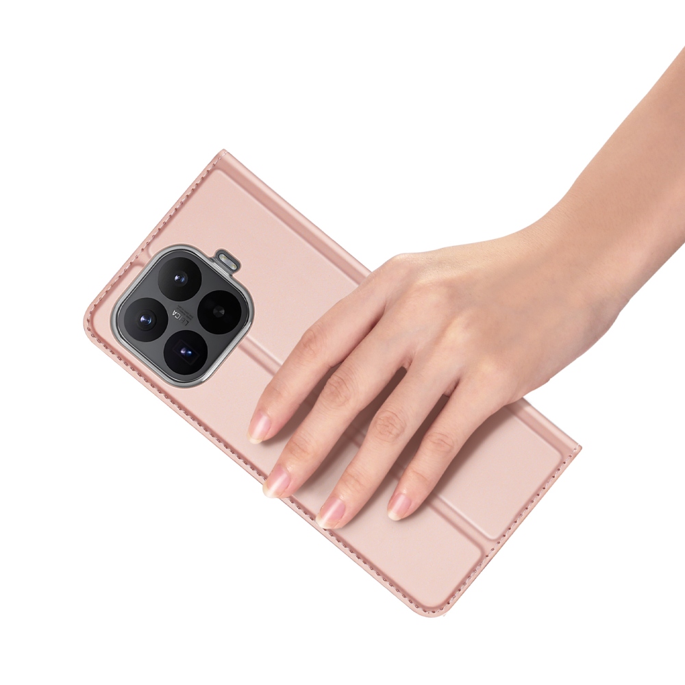 DUX könyvformájú tok a Xiaomi 17T Pro mobiltelefonhoz – rózsaszín-arany