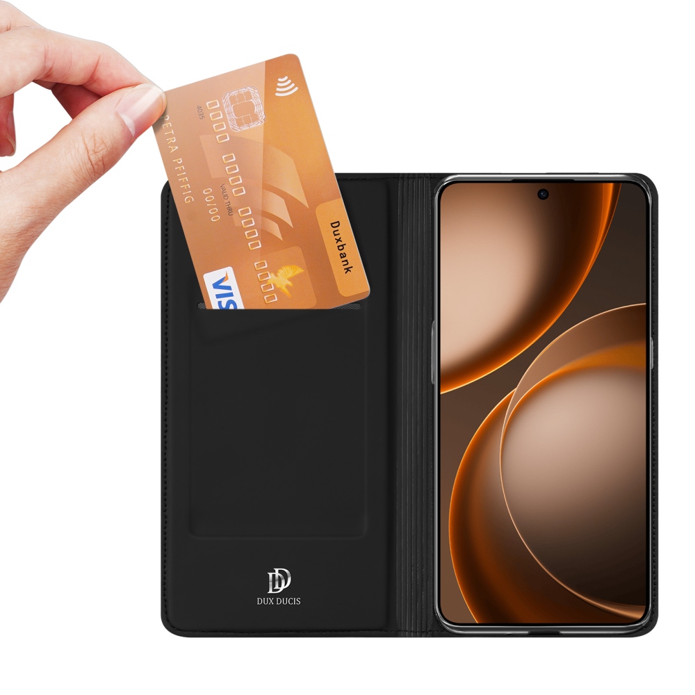 DUX könyvtáska Oppo Find X9 Ultra 5G készülékhez - fekete