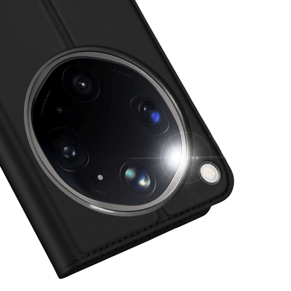 DUX könyvtáska Oppo Find X9 Ultra 5G készülékhez - fekete