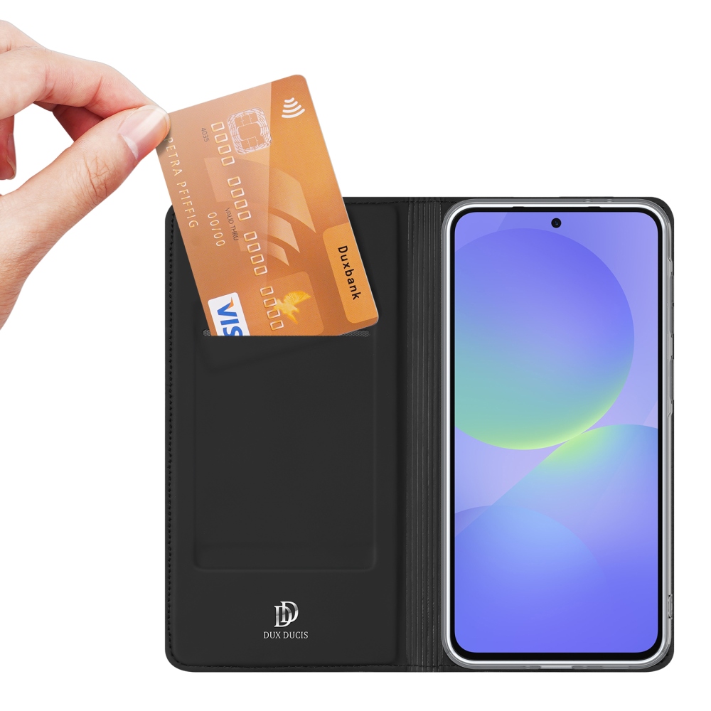 DUX könyvtáska Samsung Galaxy A37 5G - fekete