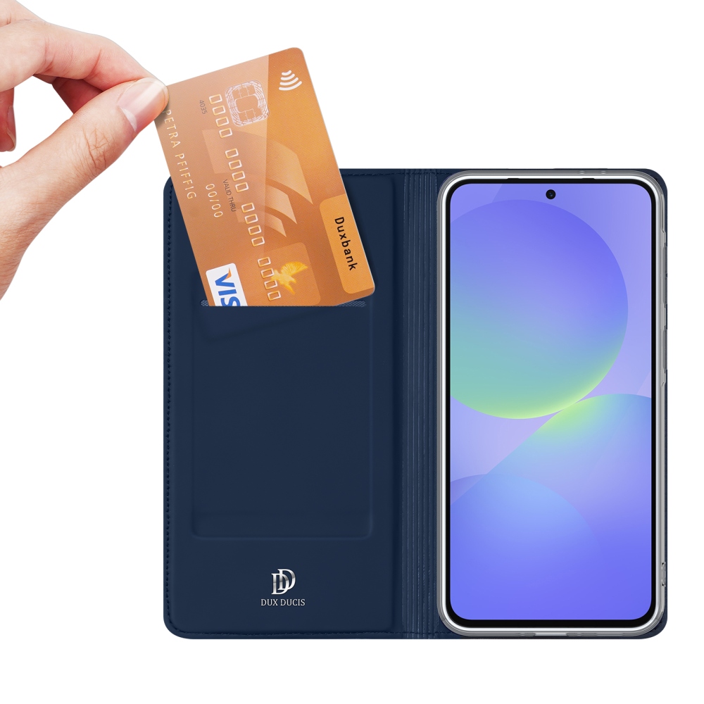 DUX könyvtáska Samsung Galaxy A37 5G - sötétkék színben