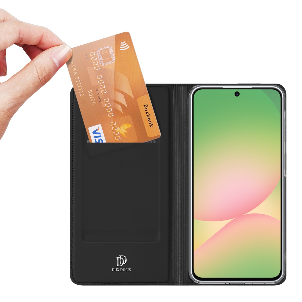DUX könyvtáska Samsung Galaxy A57 5G - fekete