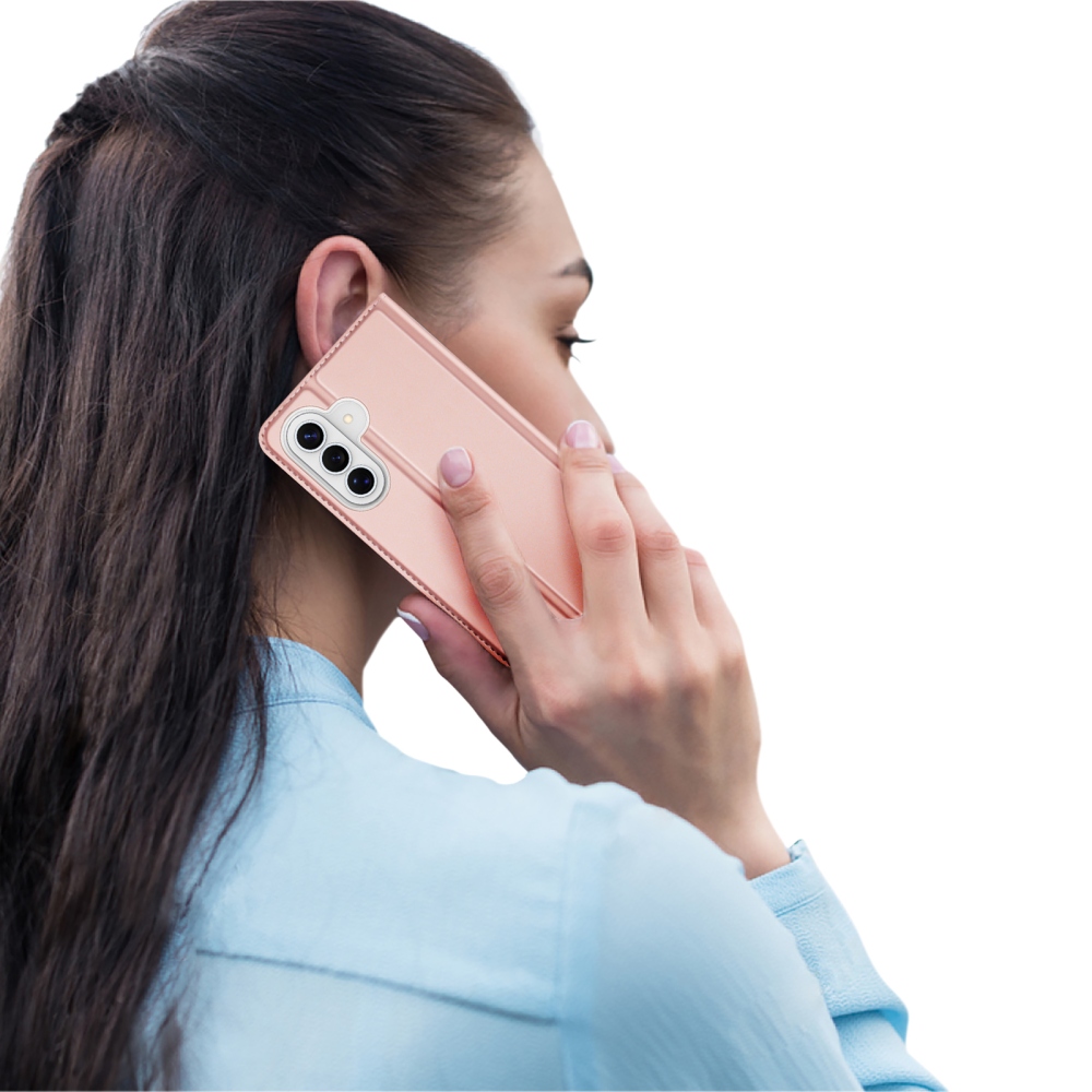 DUX könyvtáska Samsung Galaxy A57 5G - rózsaarany