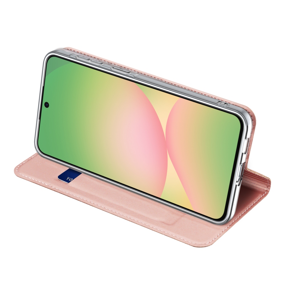 DUX könyvtáska Samsung Galaxy A57 5G - rózsaarany