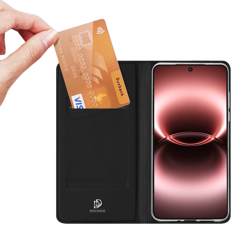 DUX könyvtáska a Vivo X300 Ultra 5G készülékhez - fekete