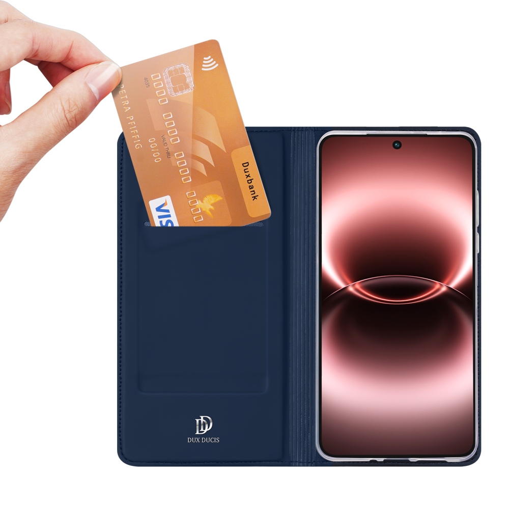 DUX könyvtáska a Vivo X300 Ultra 5G készülékhez - sötétkék