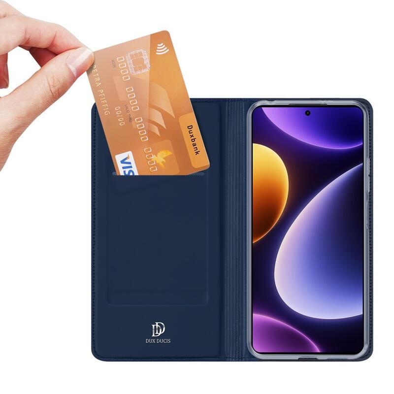 DUX könyvtáska Xiaomi Poco F5-hez - sötétkék