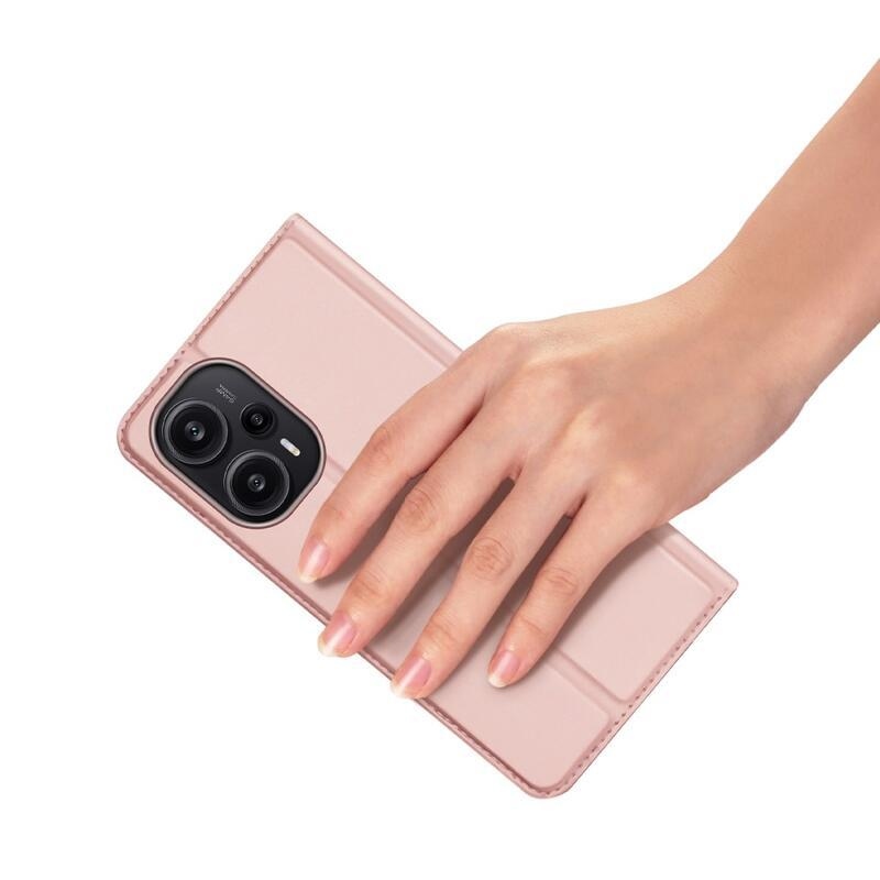 DUX könyvtáska Xiaomi Poco F5-hez - rózsaarany