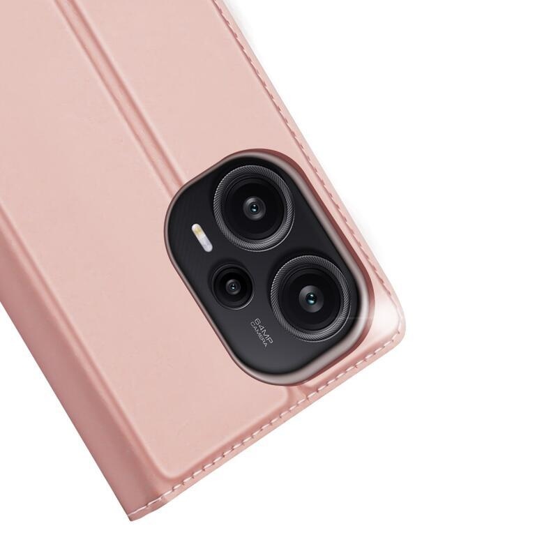 DUX könyvtáska Xiaomi Poco F5-hez - rózsaarany