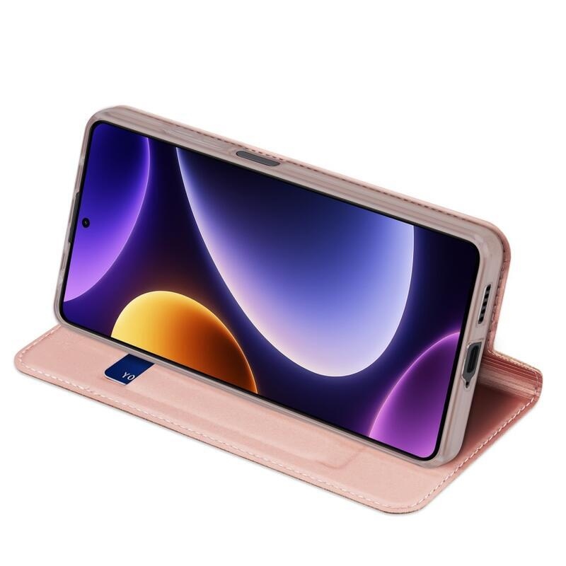DUX könyvtáska Xiaomi Poco F5-hez - rózsaarany