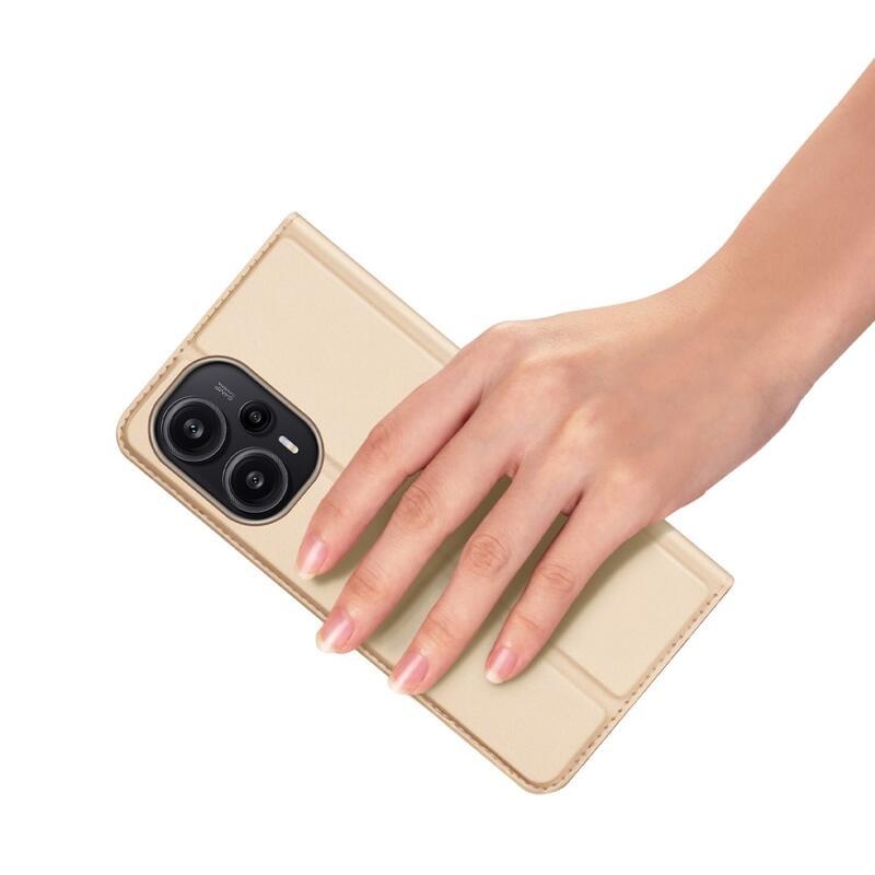 DUX könyv tok Xiaomi Poco F5-hez - arany színű