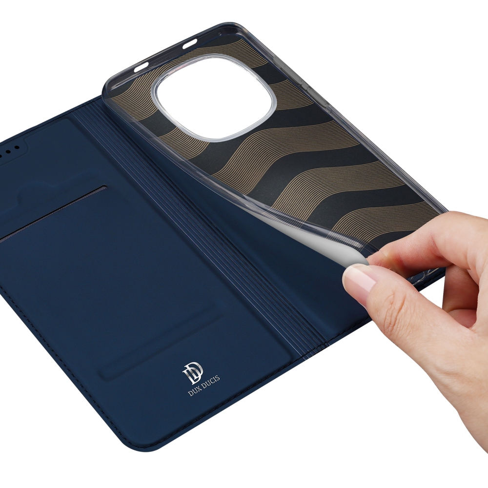 DUX könyvtáska Xiaomi Redmi Note 15 Pro 5G - sötétkék