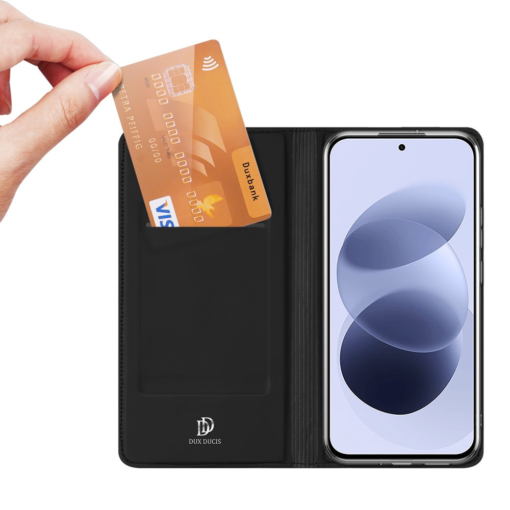 DUX könyvformájú tok a Xiaomi Redmi Note 17 4G/5G-hez – fekete
