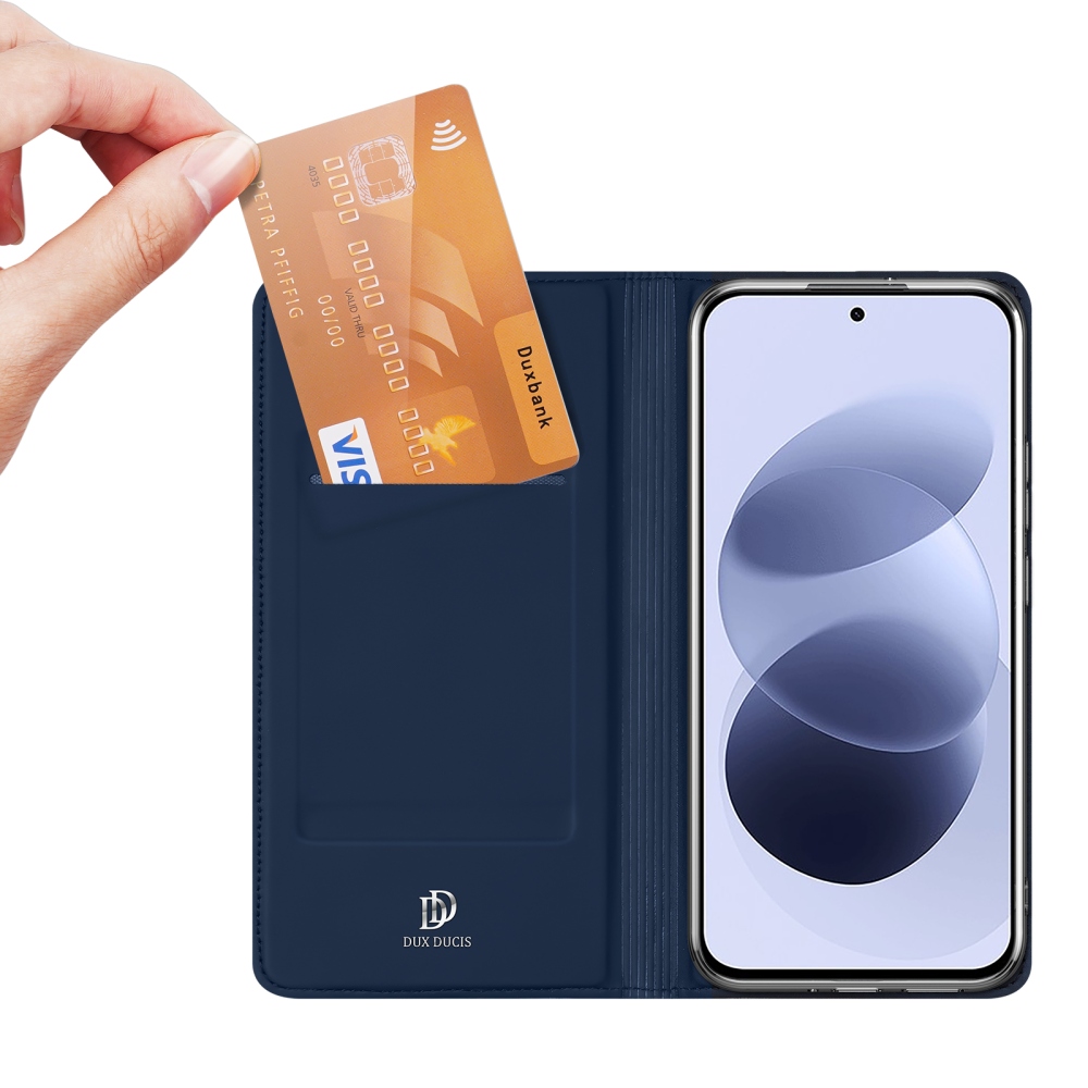 DUX könyvformájú tok a Xiaomi Redmi Note 17 4G/5G-hez – sötétkék