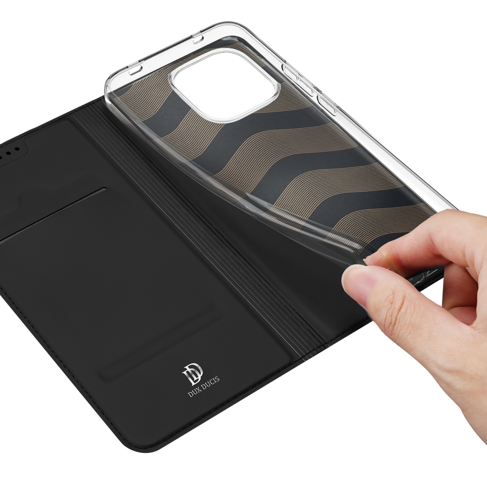 DUX könyvformájú tok a Xiaomi Redmi Note 17 Pro Max 5G-hez – fekete