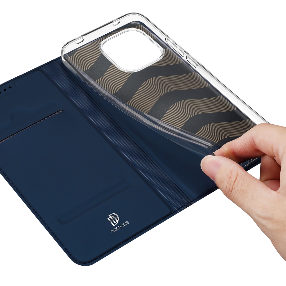 DUX könyvformájú tok a Xiaomi Redmi Note 17 Pro Max 5G-hez – sötétkék