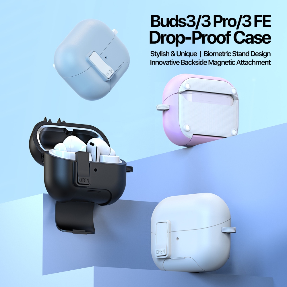 DUX strapabíró tok a Samsung Galaxy Buds3 FE/Buds3 Pro/Buds3 készülékekhez – fekete