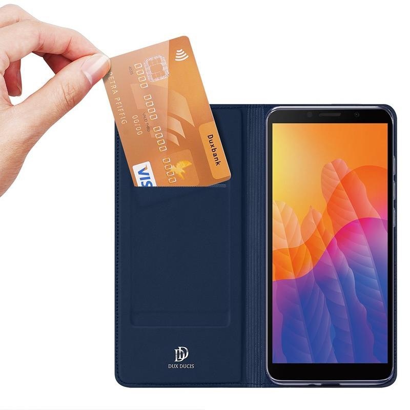 DUX PU bőr tok a Huawei Y5p/Honor 9S számára - sötétkék színben
