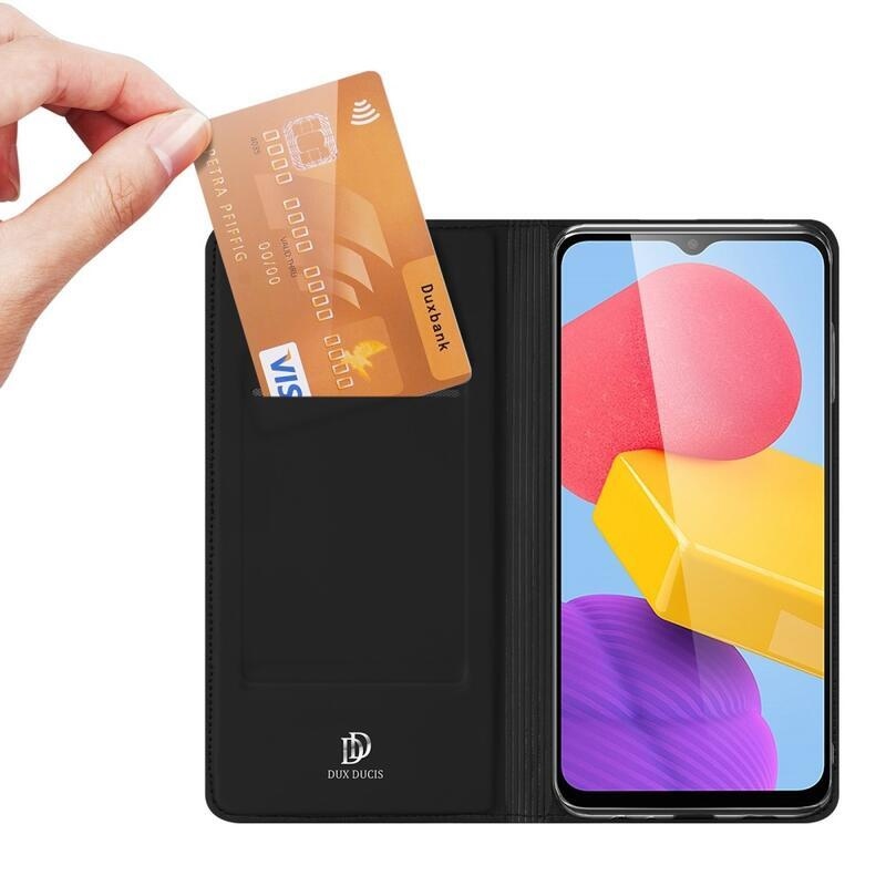DUX PU bőr tok Samsung Galaxy M13 4G készülékhez - fekete