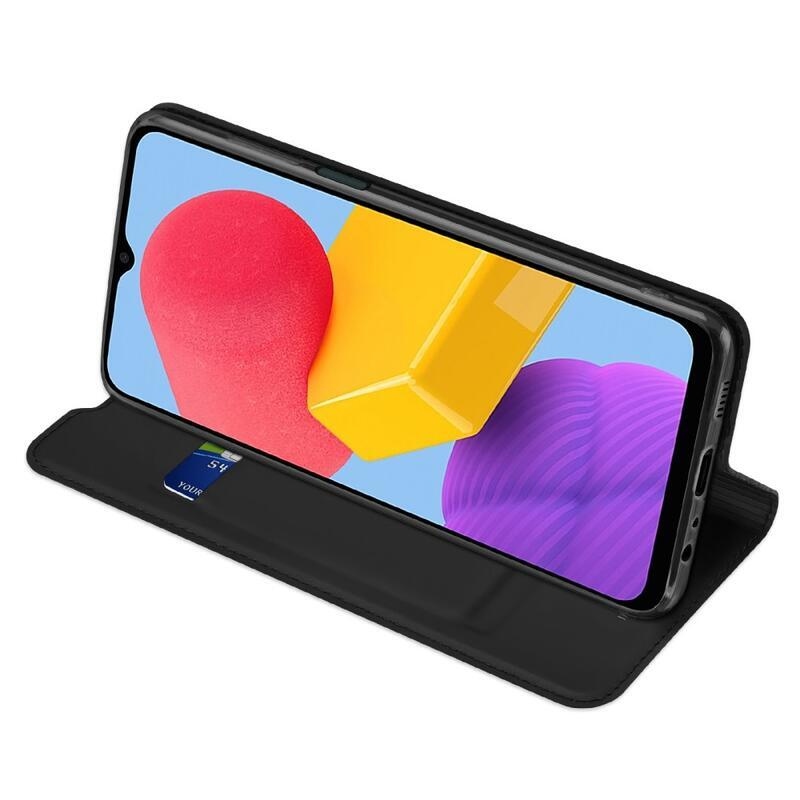 DUX PU bőr tok Samsung Galaxy M13 4G készülékhez - fekete