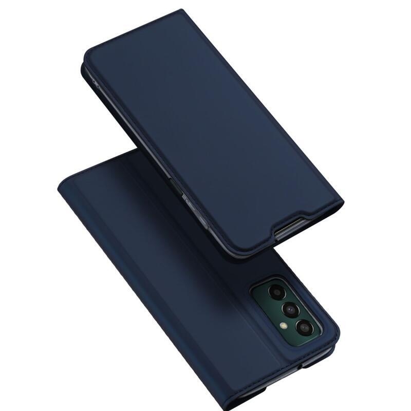 DUX PU bőr tok Samsung Galaxy M13 4G készülékhez - sötétkék