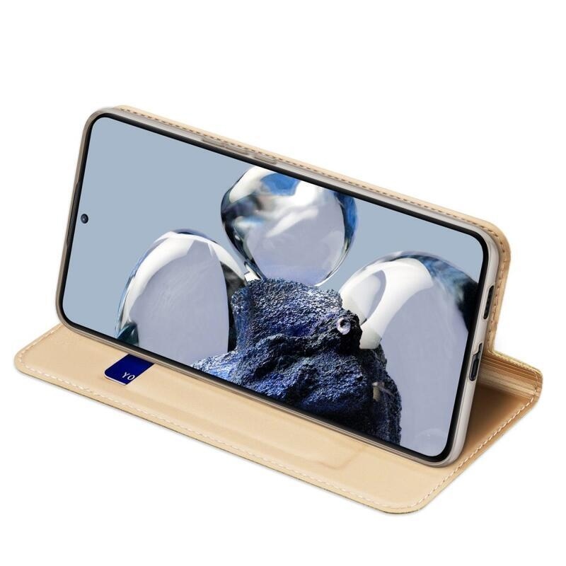 DUX PU bőr tok Xiaomi 12T/12T Pro készülékhez - arany színben