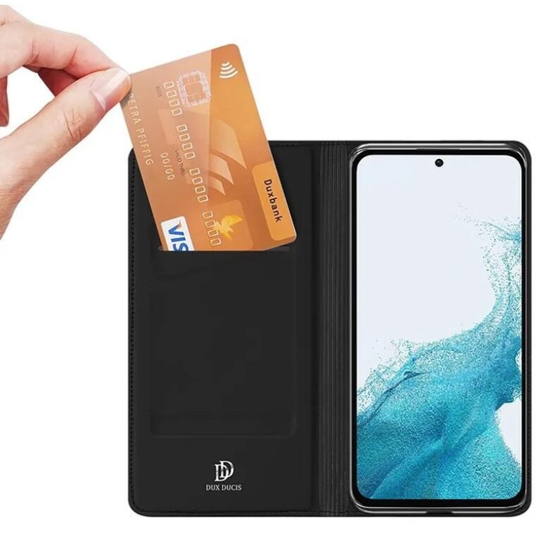 DUX stílusos tok Samsung Galaxy A54 5G készülékhez - fekete