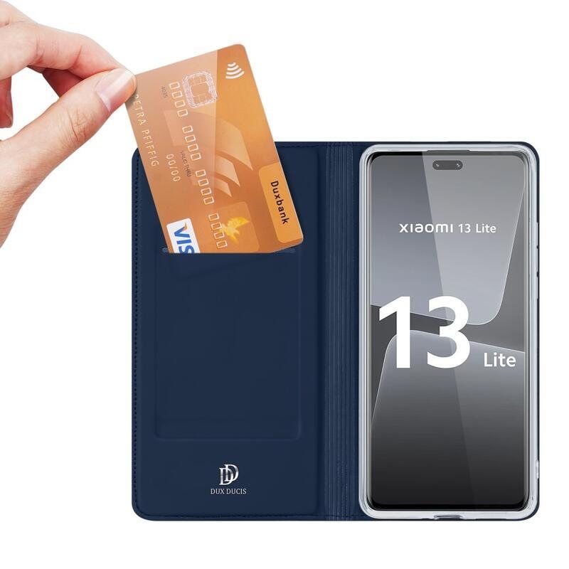 DUX stílusos tok Xiaomi 13 Lite-hoz - sötétkék
