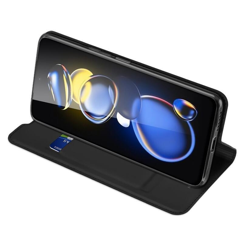 DUX stílusos PU bőr tok Xiaomi Poco X4 GT 5G - fekete