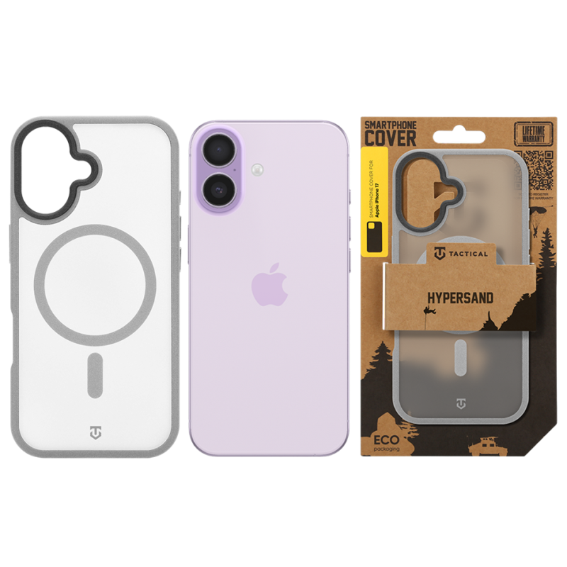 Tactical MagForce Hypersand tok az Apple iPhone 17-hez, világosszürke