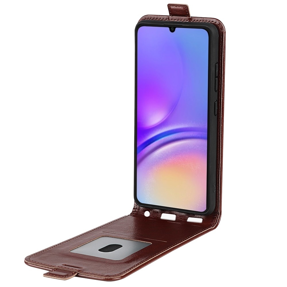 Függőleges flip tok Samsung Galaxy A07 4G - barna