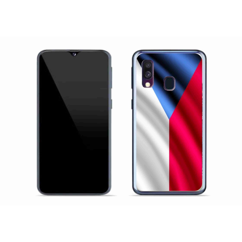 Gél borítás mmCase Samsung Galaxy A40 - cseh zászlóhoz