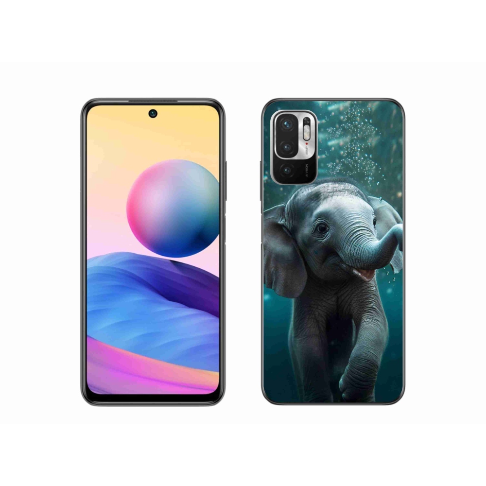 Zselés borítás mmCase a Xiaomi Redmi Note 10 5G-hez - elefánt a víz alatt