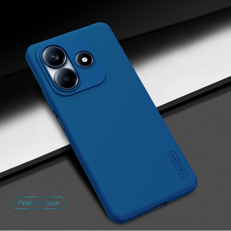 Nillkin Super Frosted Back Cover for Xiaomi Redmi Note 14 5G Peacock Blue páva kék