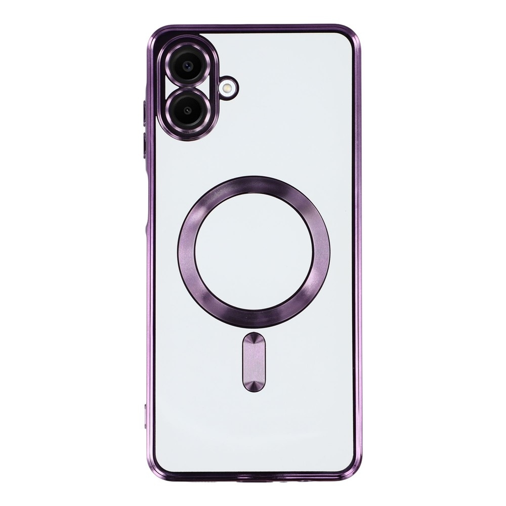 Átlátszó tok kameravédelemmel és MagSafe támogatással Samsung Galaxy A07 4G készülékhez - lila